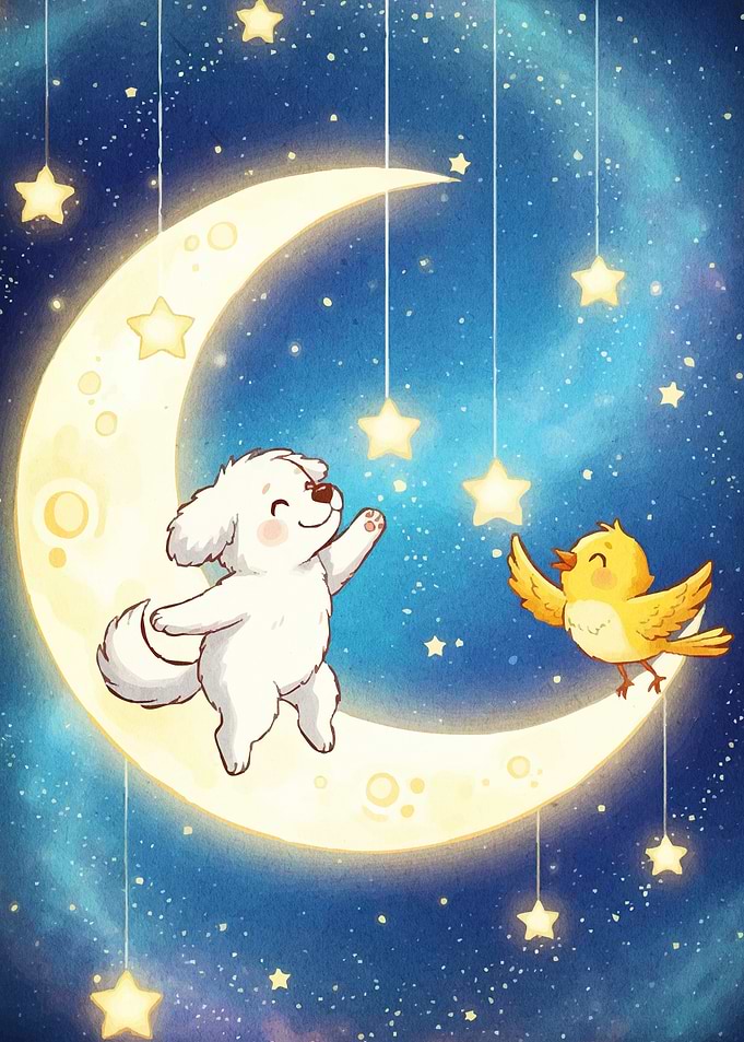 Dog Bird Moon
