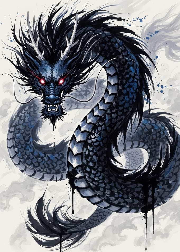 Black Dragon Illustration