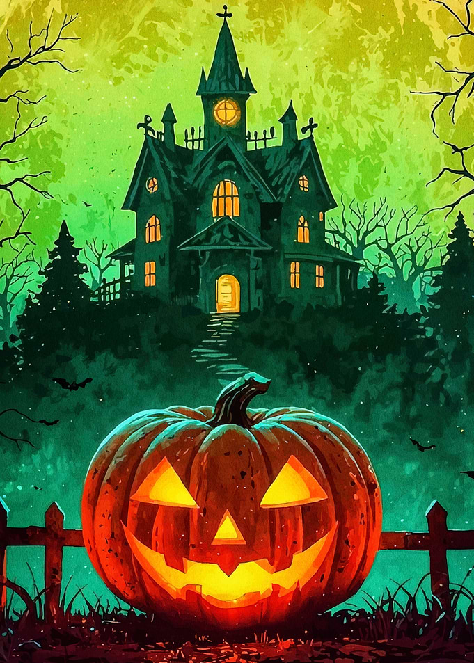 Halloween Pumpkin Haunted House