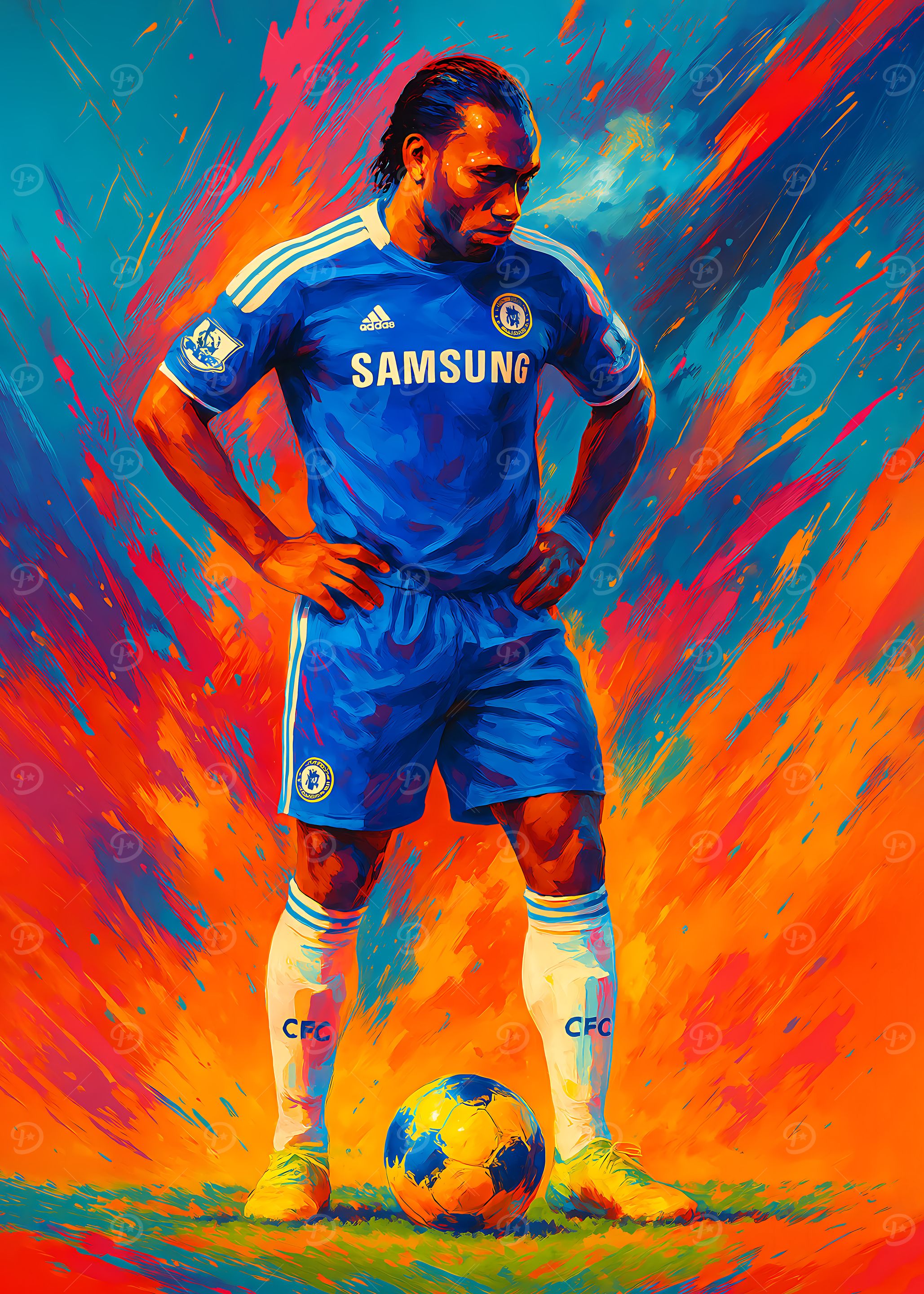 Didier Drogba Soccer Art
