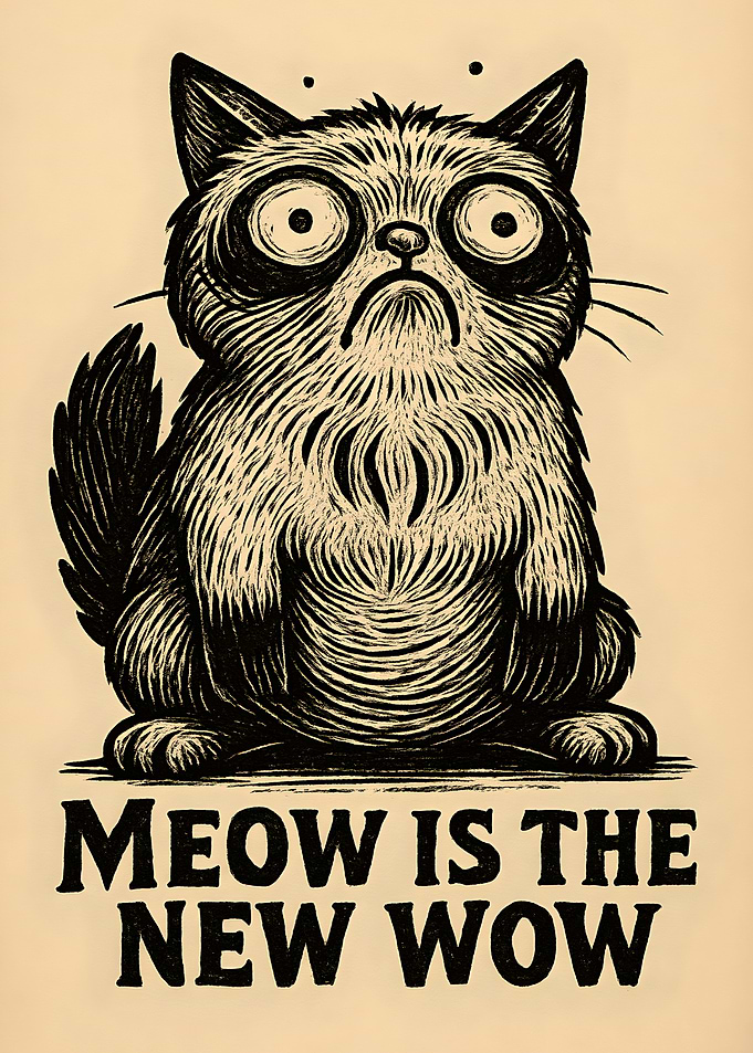Meow is the New Wow with Funny Cat Art