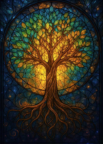 Stained Glass Tree of Life
