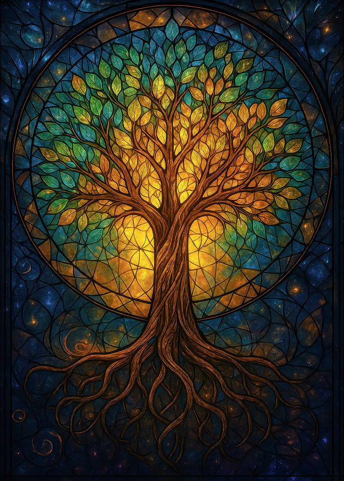 Stained Glass Tree of Life