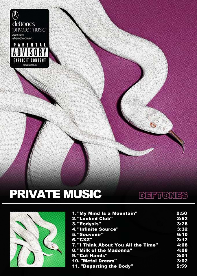 Deftones Private Music Album Cover
