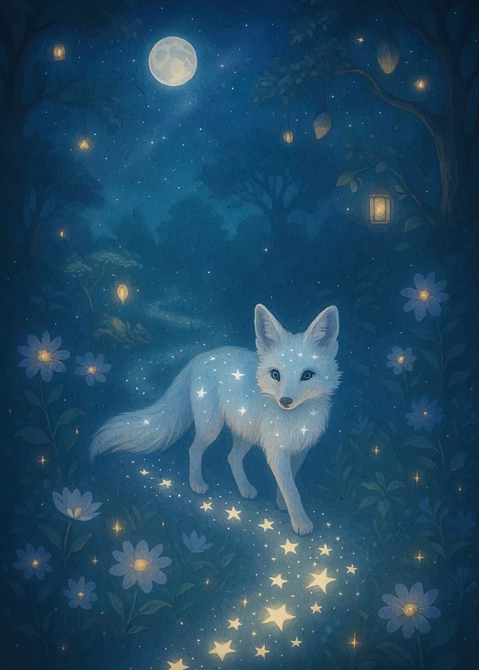 Starry Fox Enchanted Forest