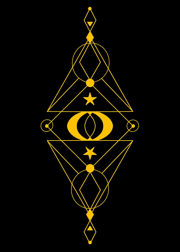 Geometric Eye Symbol in Gold