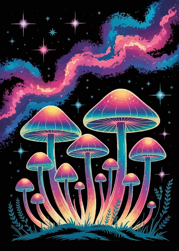 Psychedelic Mushroom Galaxy