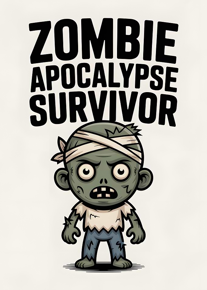Zombie Apocalypse Survivor Cartoon