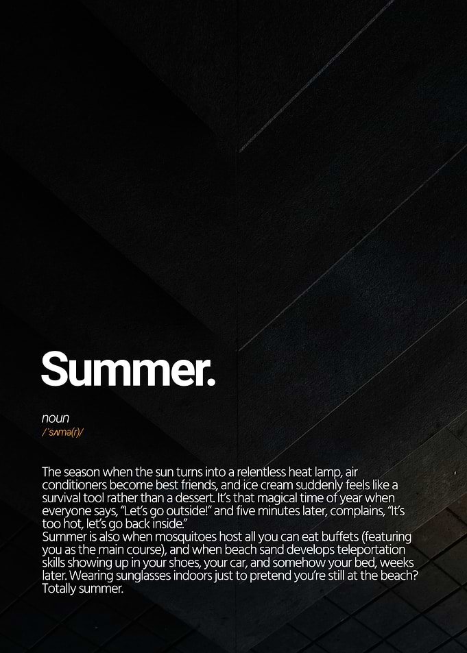 Summer Definition Text Art