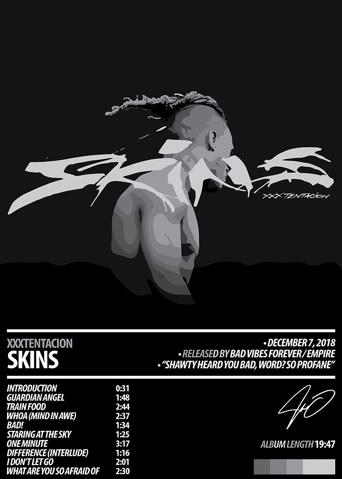 XXXTentacion Skins Album Cover Art
