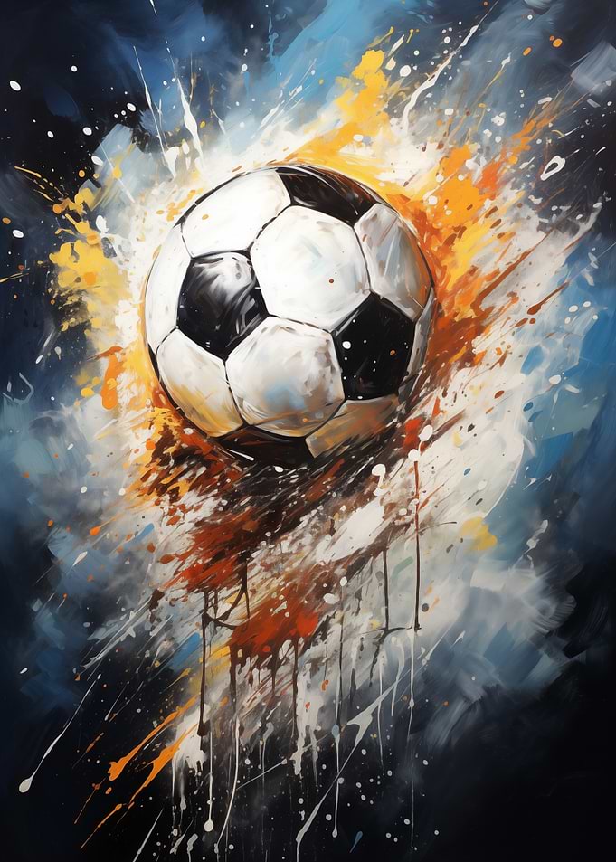 Abstract Soccer Ball Art