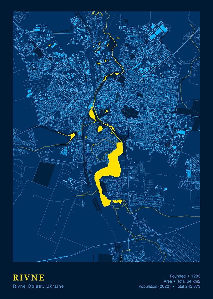 Rivne, Ukraine City Map