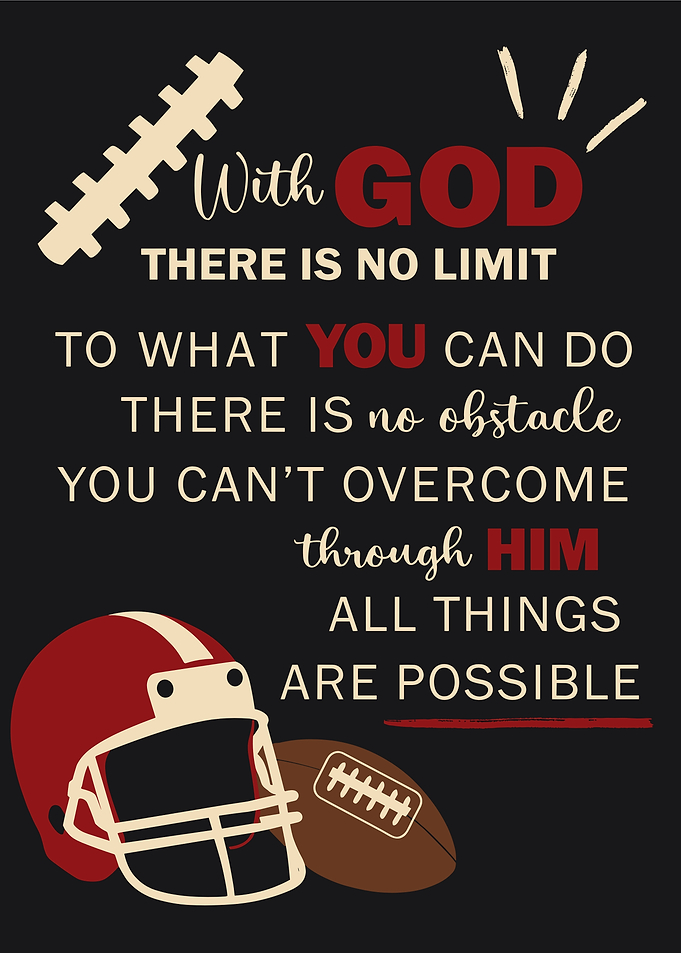 Football and Faith Inspirational Art