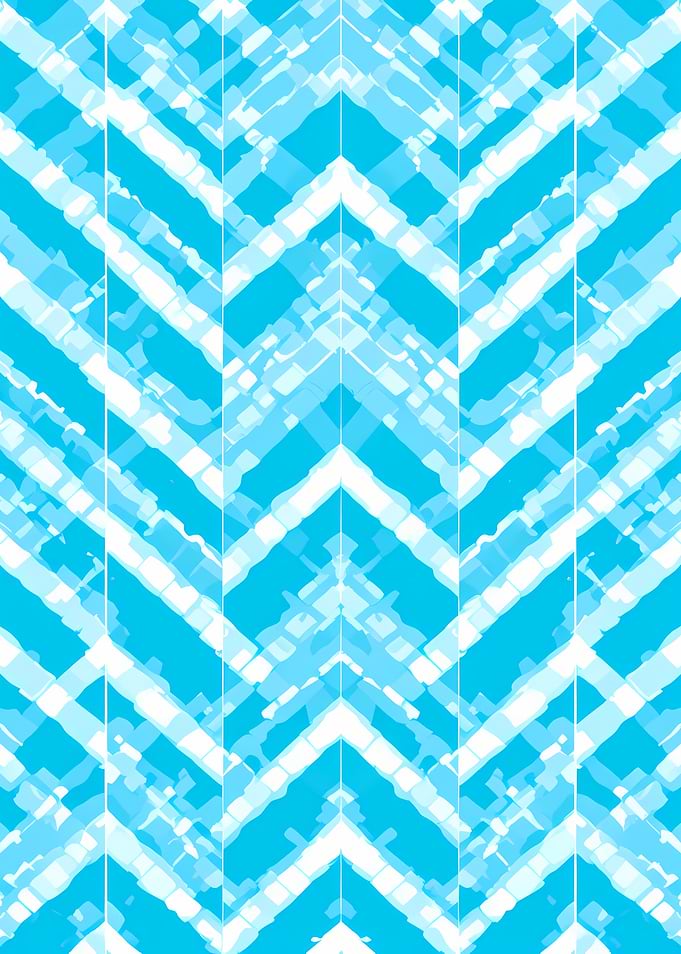 Abstract Blue and White Chevron Pattern