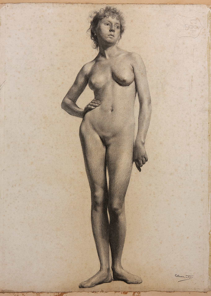 Charcoal Nude Figure Drawing