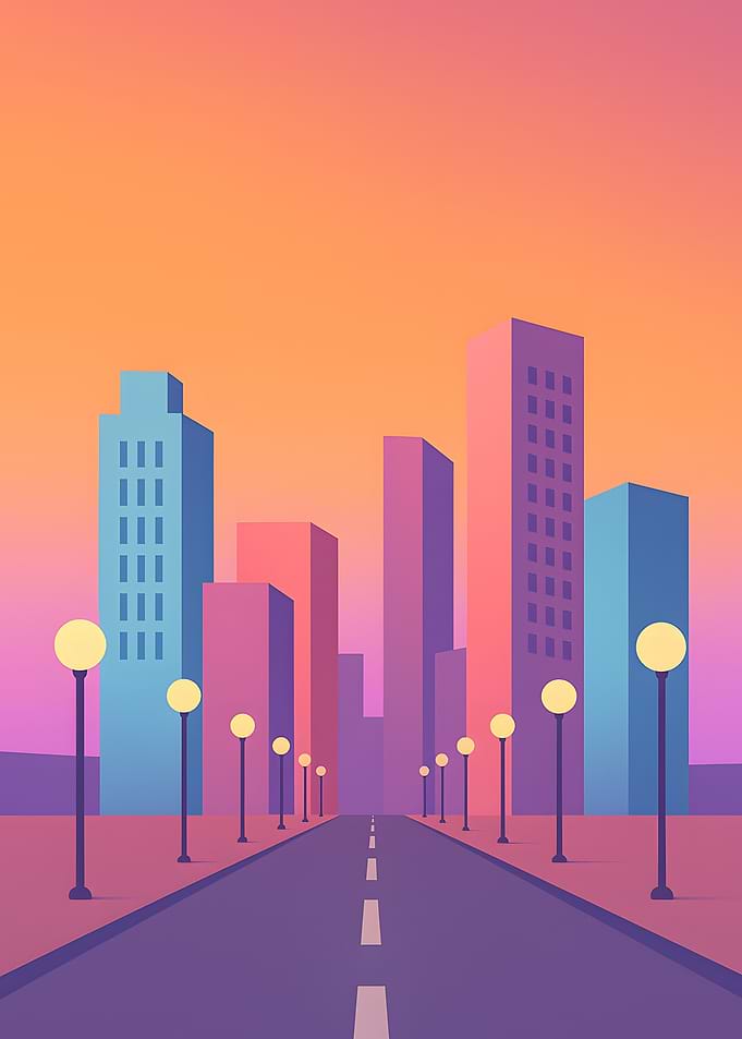 Cityscape at Sunset