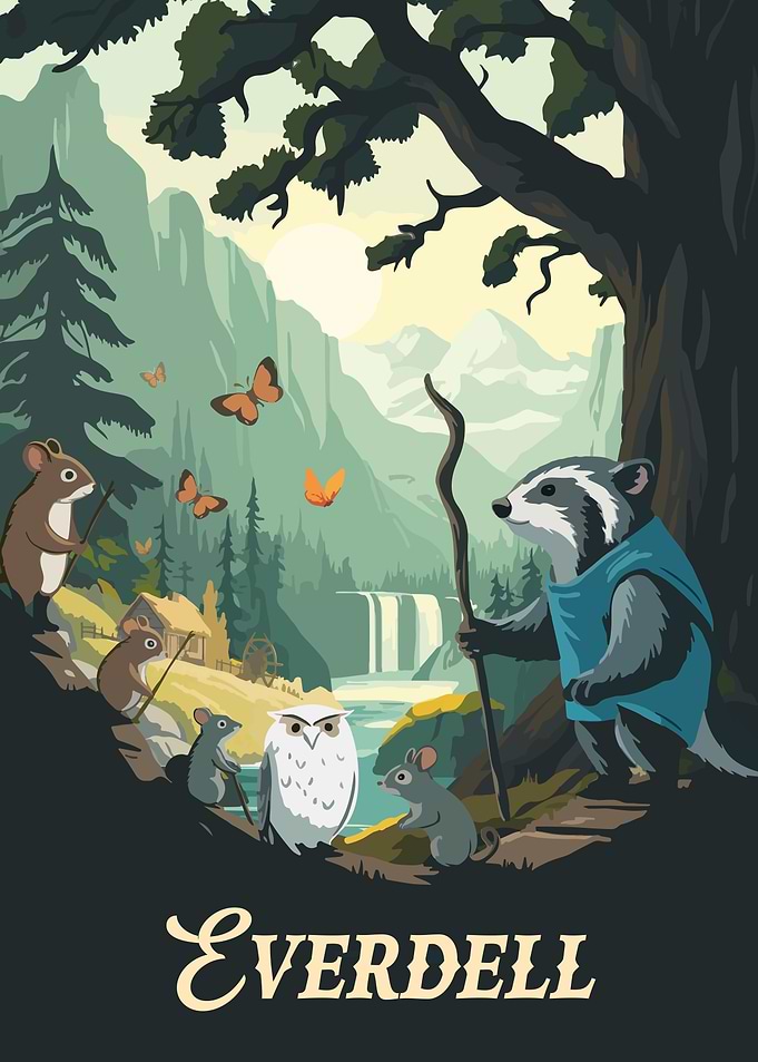 Everdell Board Game Inspired Illustration Poster