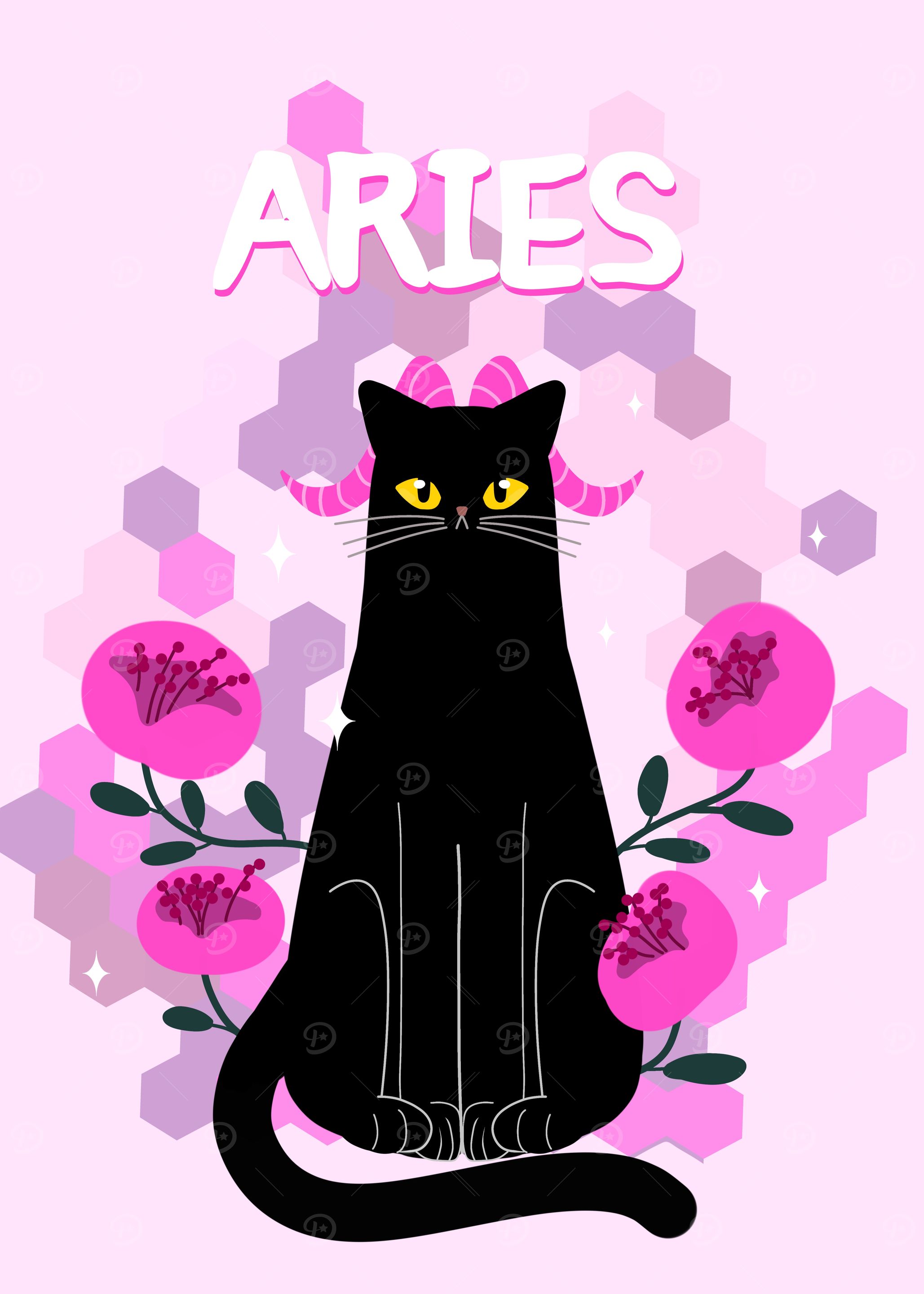 Aries – The Zodiac Black Cat Series