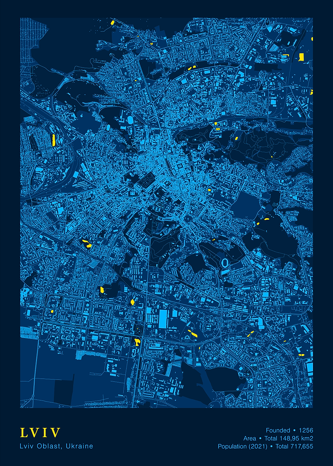Lviv, Ukraine City Map