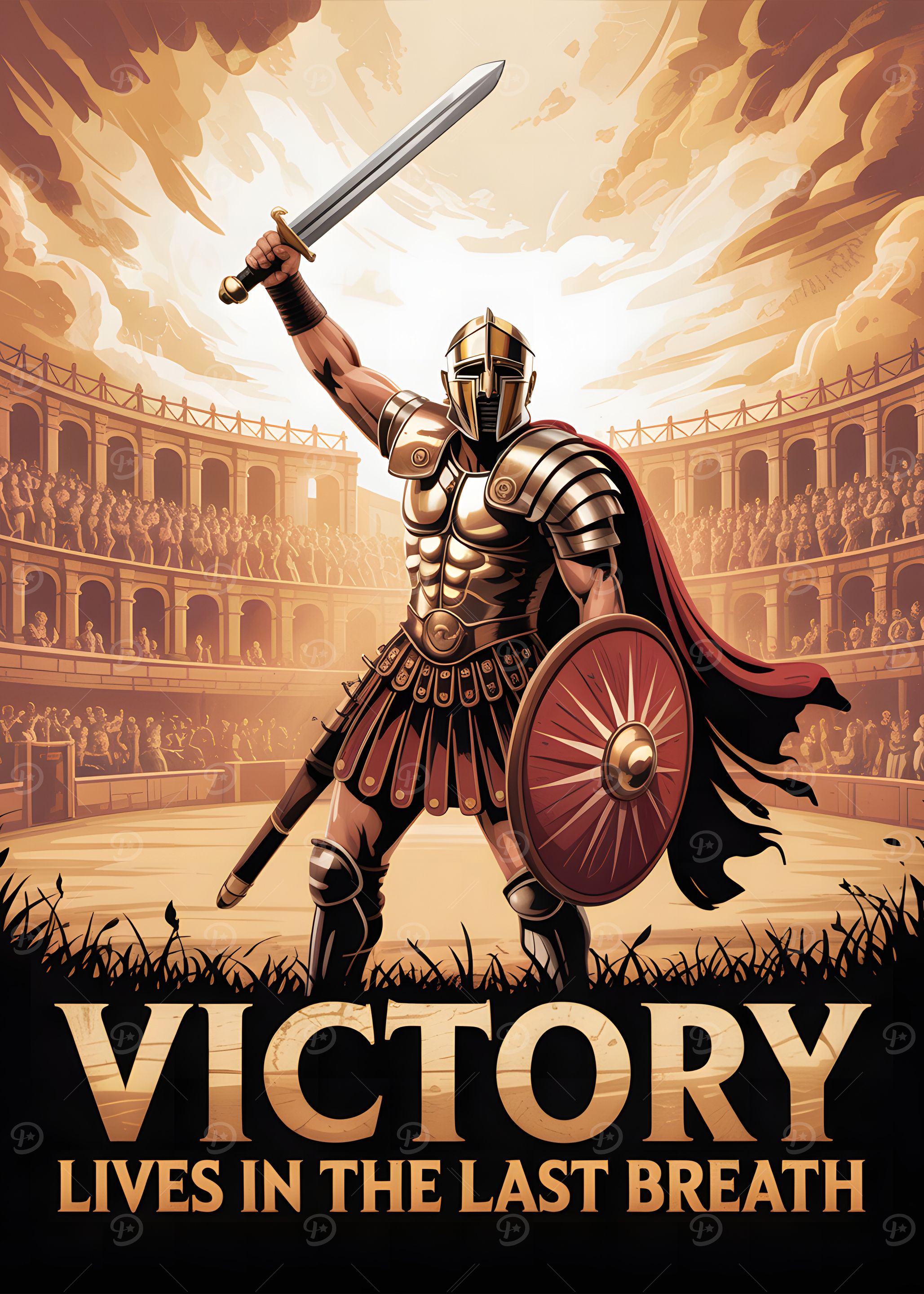 Gladiator Victory in Arena