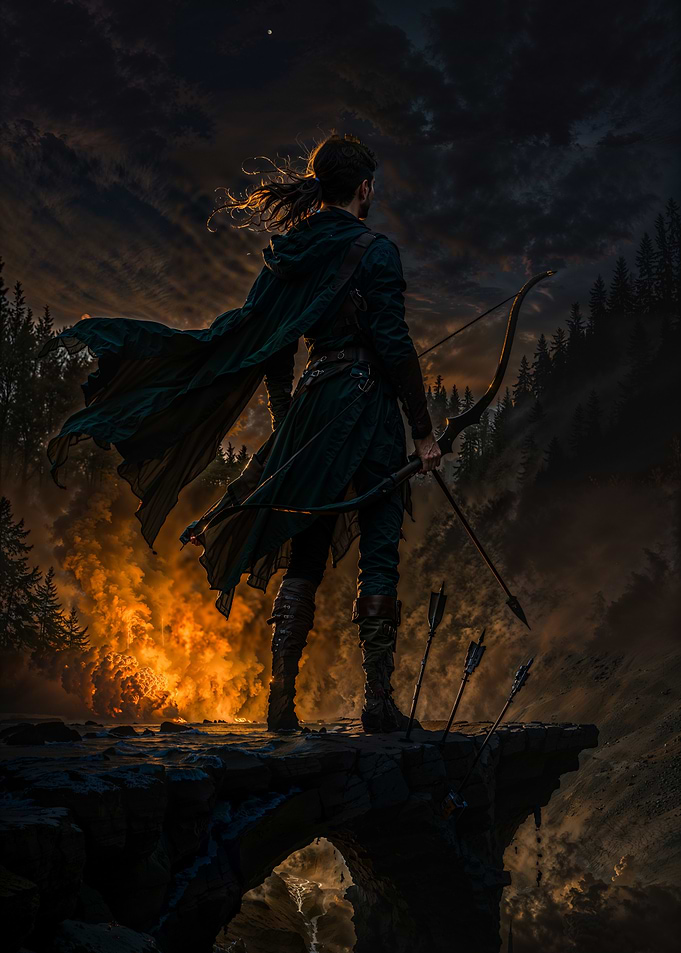 Archer on Cliff Edge