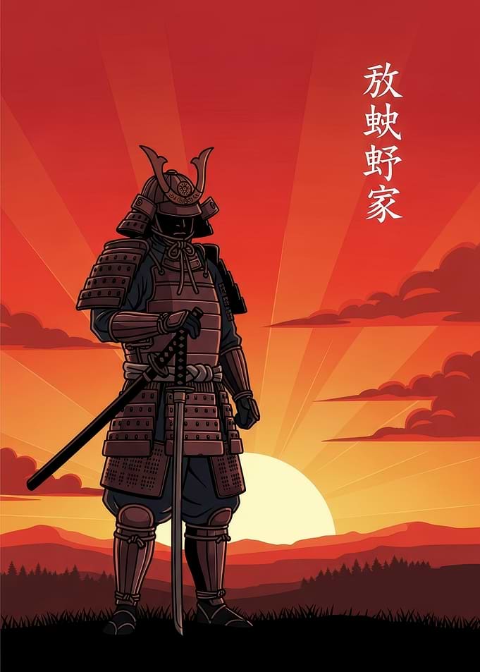 Samurai Warrior at Sunset