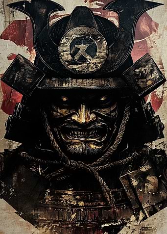 Dark Samurai Warrior Illustration