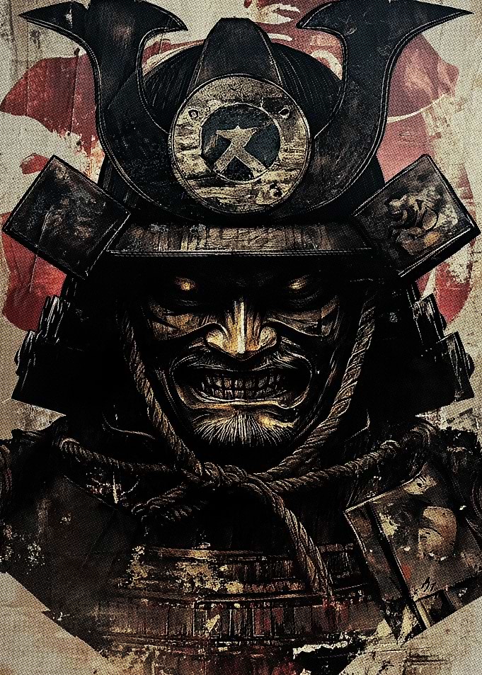 Dark Samurai Warrior Illustration