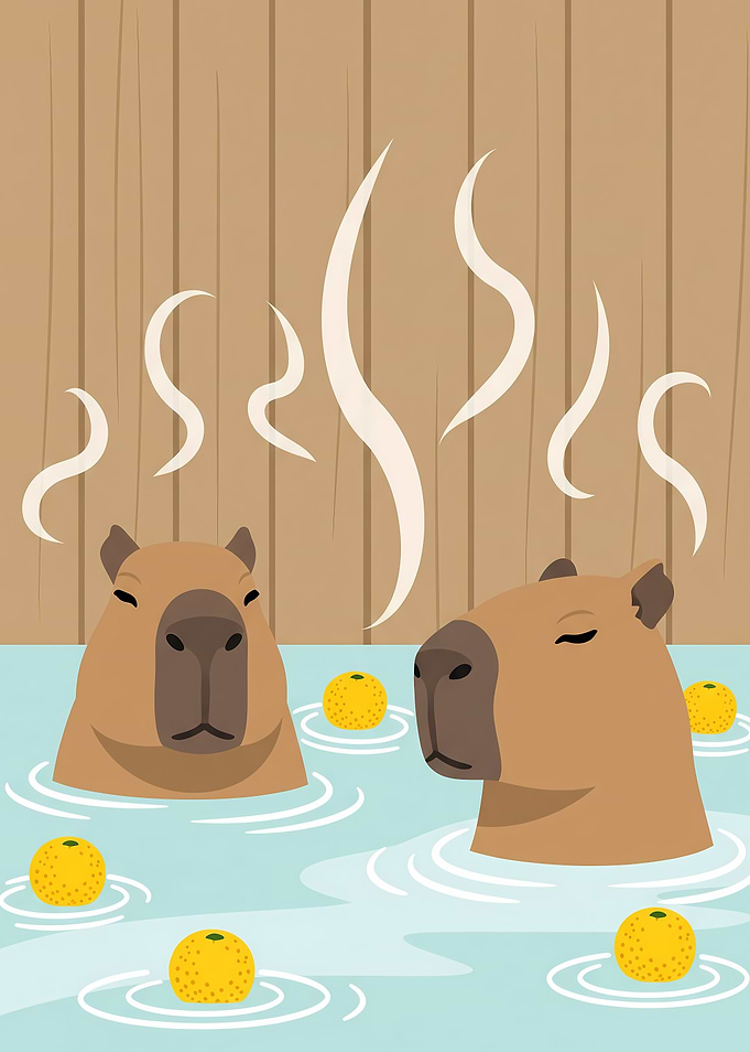 Capybaras Relaxing
