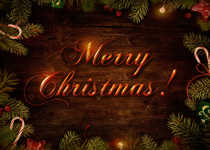 Merry Christmas Festive Holiday Greeting