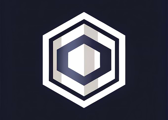 Abstract Hexagon Geometric Design