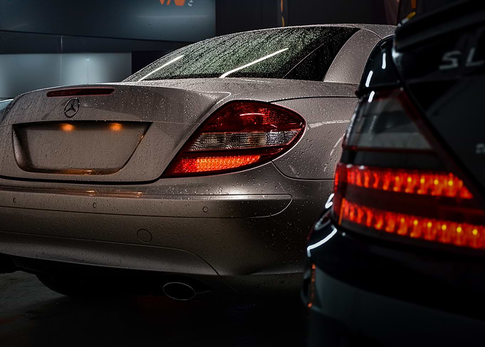 Mercedes-Benz Cars in the Rain