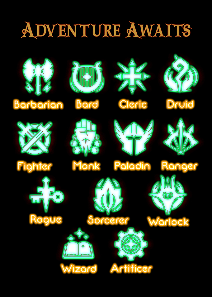 Adventure Awaits RPG Class Icons