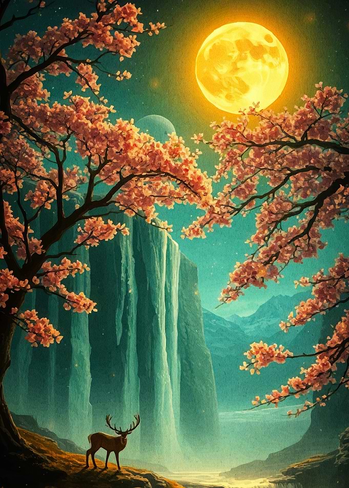 Fantasy Landscape Deer