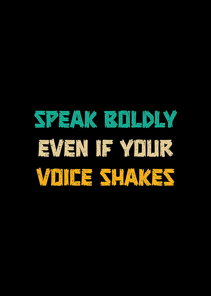 Speak Boldly Inspirational Retro Motivation