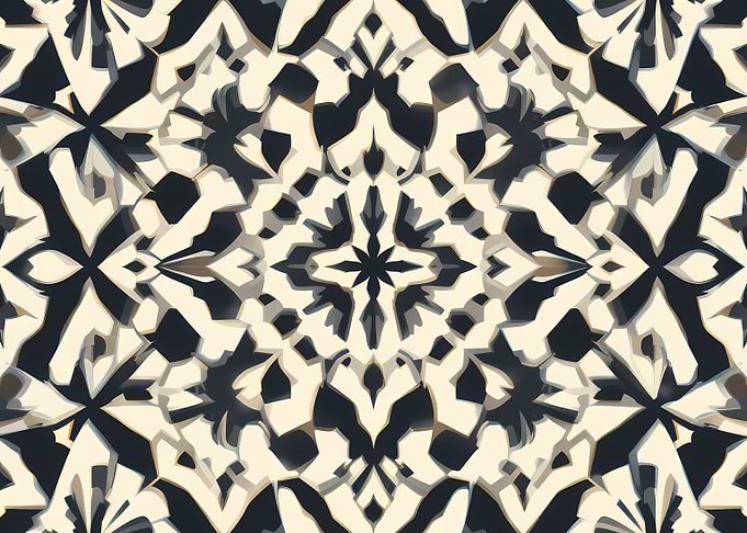 Abstract Floral Kaleidoscope Pattern