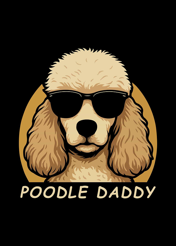 Poodle Daddy with Sunglasses