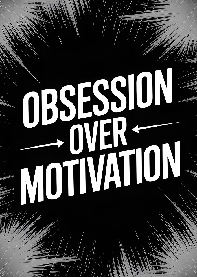 Obsession Over Motivation Text Art