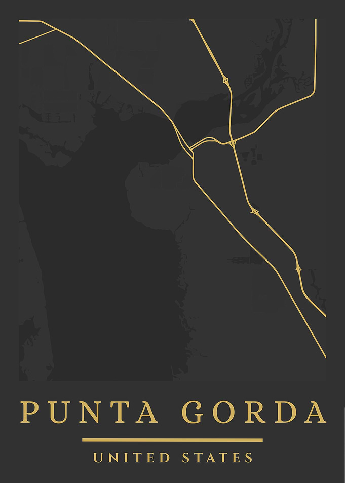 Punta Gorda, United States Map Art