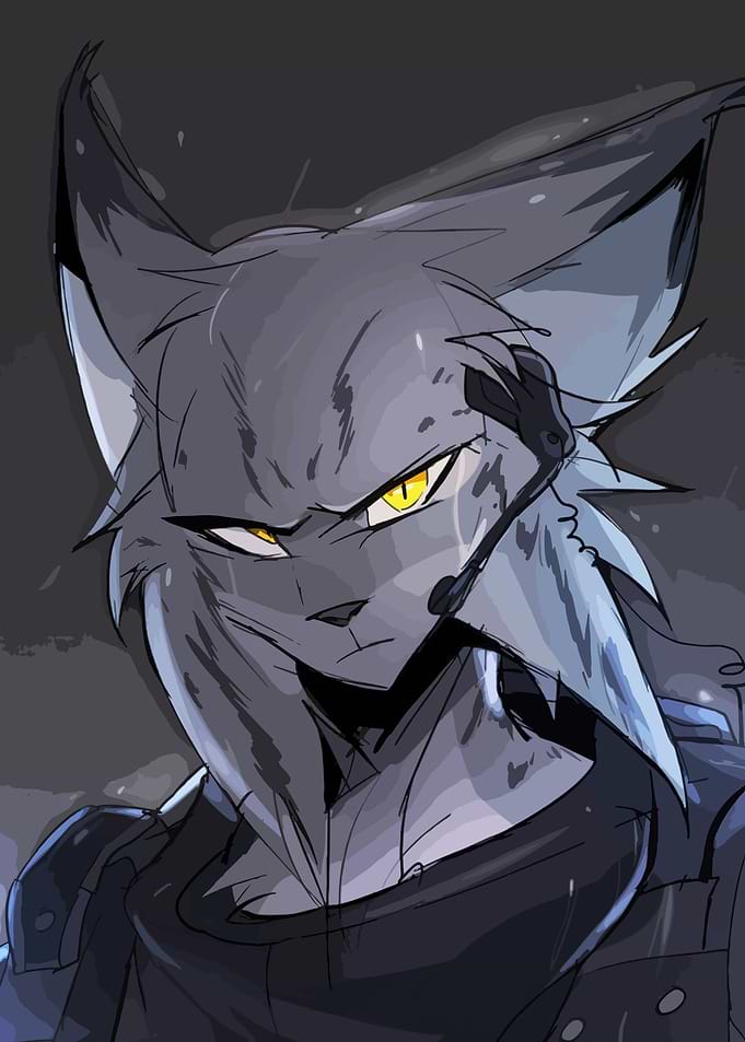 Anthropomorphic Wolf Warrior Portrait