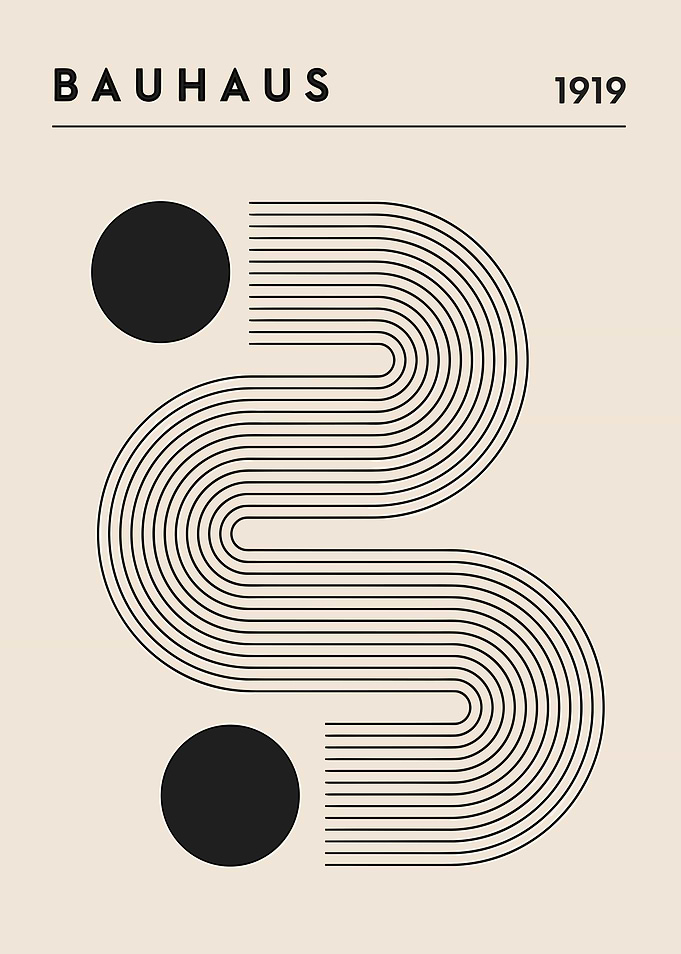 Bauhaus 1919 Minimalist Art Print