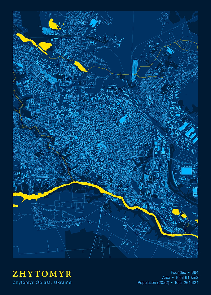 Zhytomyr, Ukraine City Map