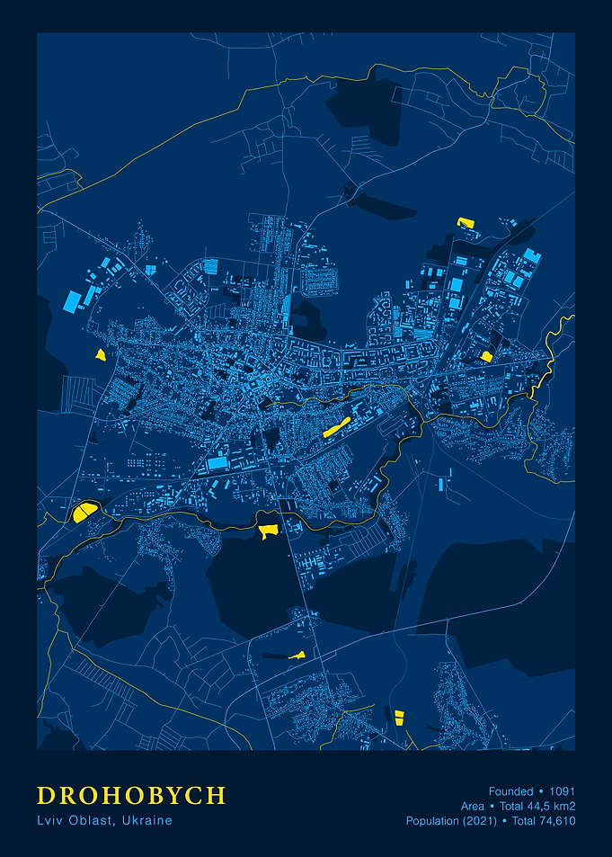 Drohobych, Ukraine City Map