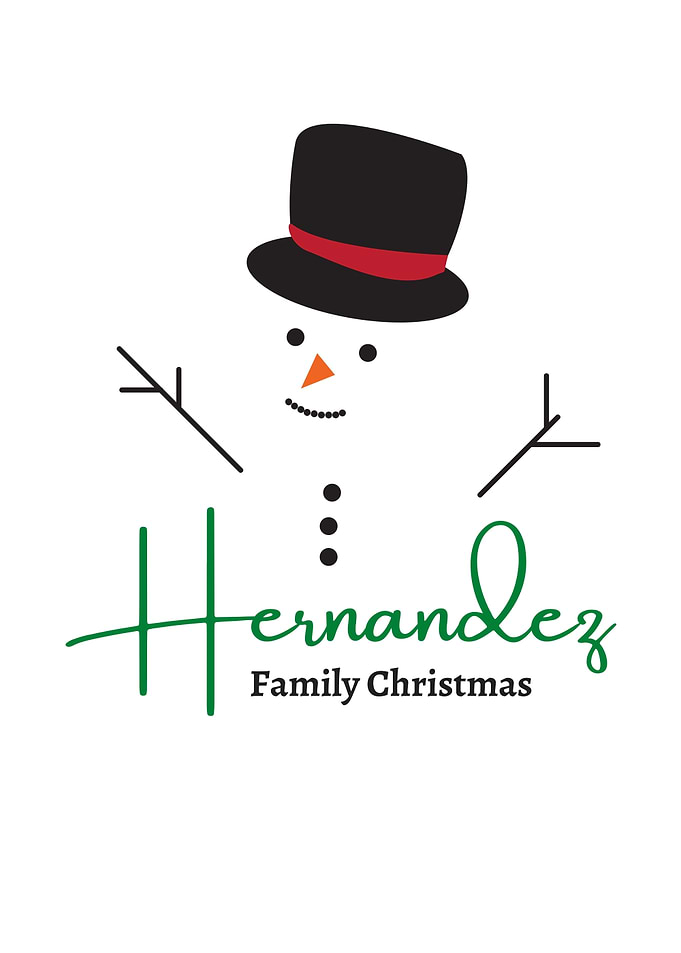 Hernandez Family Christmas Snowman