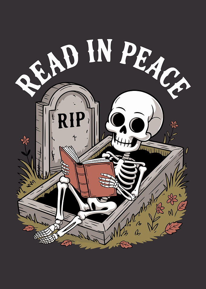Read in Peace Skeleton Book