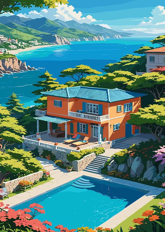 Coastal Villa with Pool