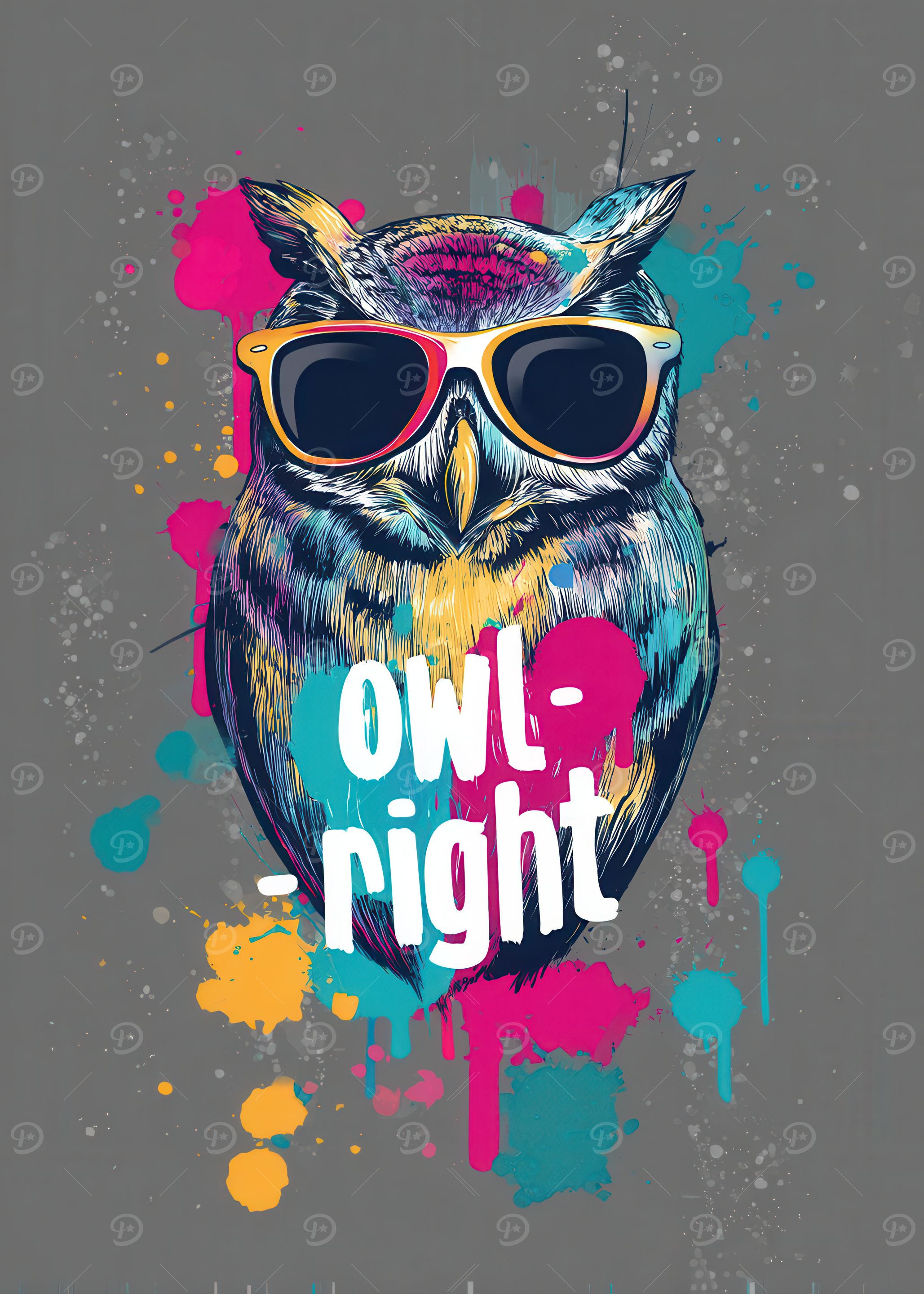 Cool Owl with Sunglasses Art