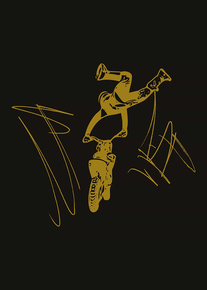 Motocross Stunt Silhouette