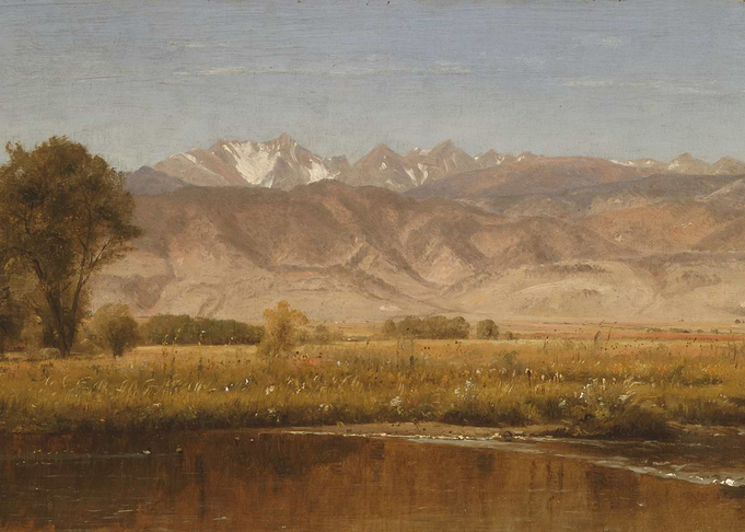 Mountain Landscape Painting with Water