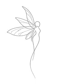 Minimalist Fairy Line Art